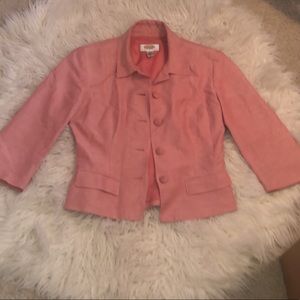 silk cropped blazer